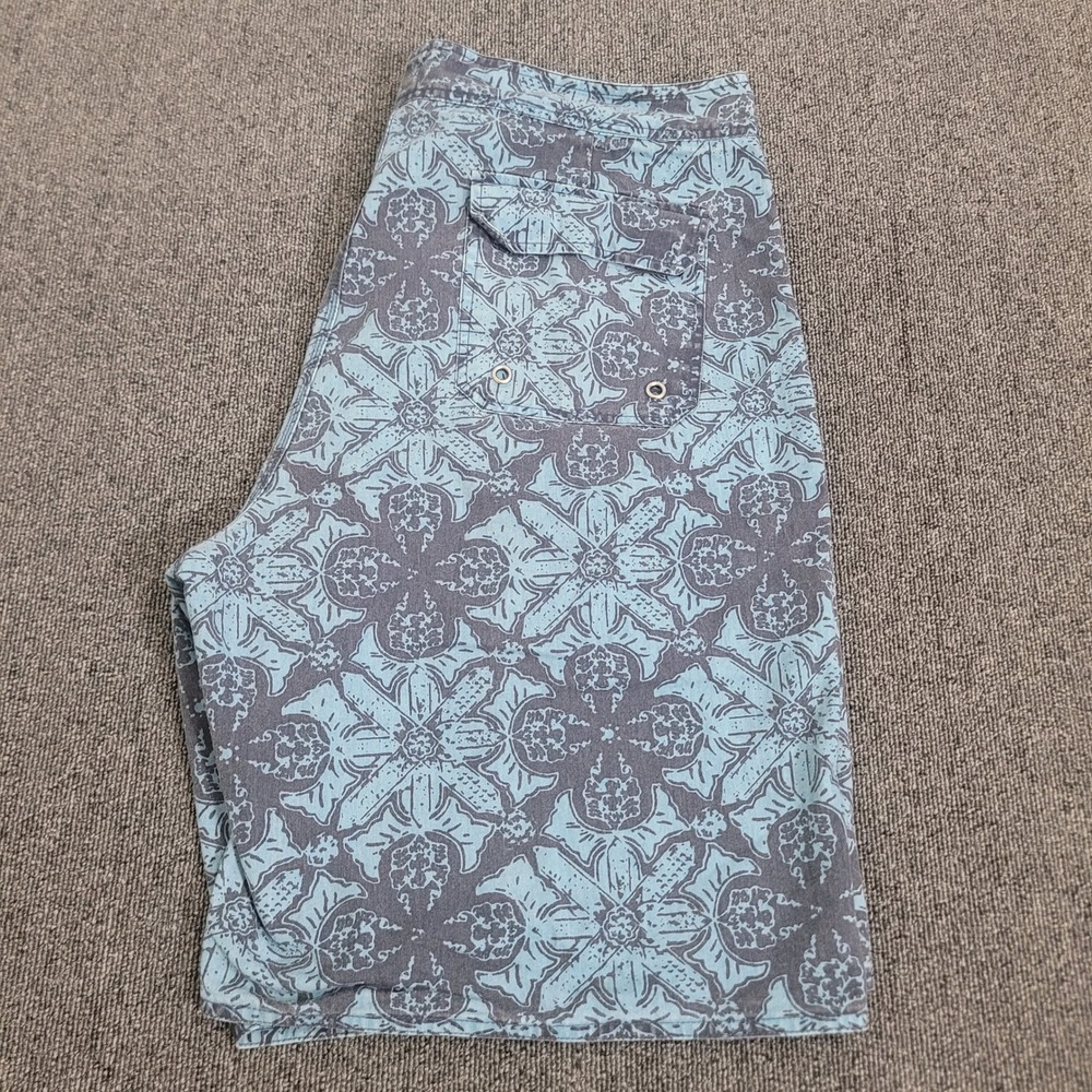 Hollister 34 Board Shorts Mens Blue Floral Mandala Print Surf Swim Trunks - Picture 5 of 7